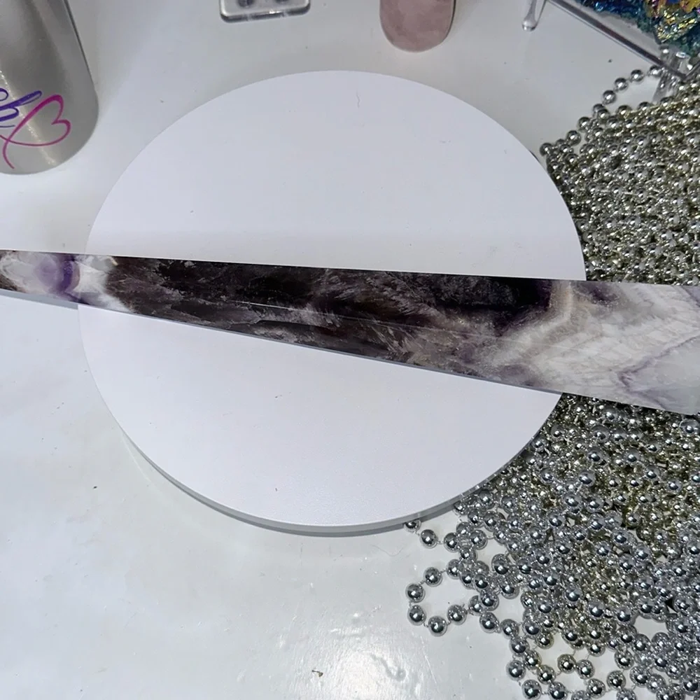 SOLD! Chevron Amethyst Wand - 13 1/8 inches - CHAMYWND1318-001 - Picture 7 of 8